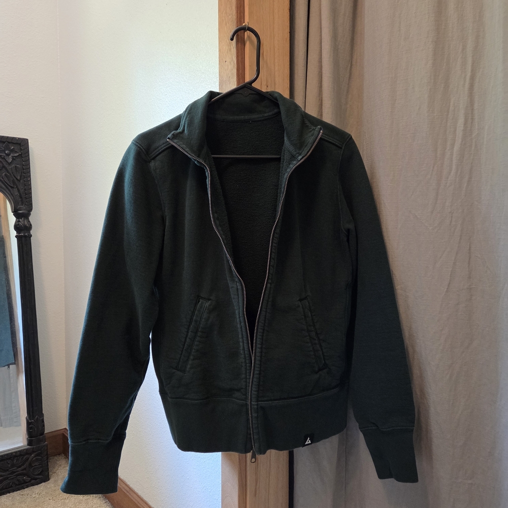 American Giant Dark Green Zip-Up Hoodie
